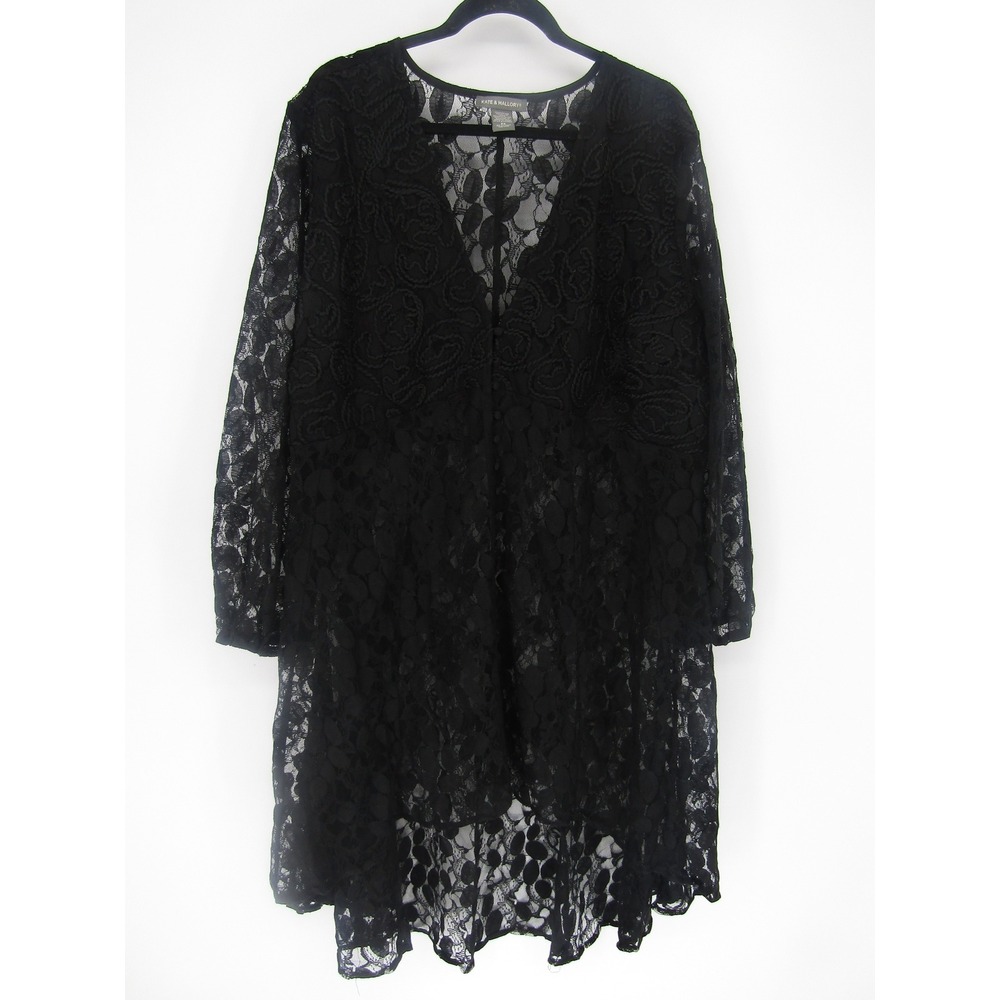 Kate & Mallory Lace Tunic 2X Black Whimsigoth Victorian Witchy Dark Romantic